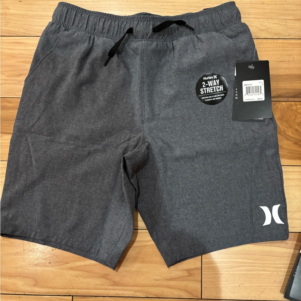 Hurley Charcoal Elastic Waist Shorts